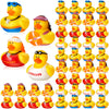 Deekin 24 Pcs Lifeguard Rubber Ducks 2 Inch Bath Ducks for Cruise Ships, Hide Baby Shower Birthday Party Favors, Beach Pool Gift