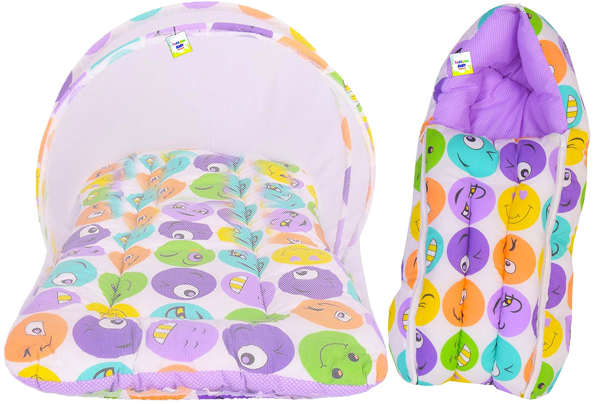 Toddylon Baby Bedding Set New Born Baby Bed|Mattress|Mosquito Net| Bag|Essentials|Carry Bag|Cotton Combo|Infant Beds|Products (0