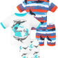 Daughter Queen Boys Pajamas 18-24 Months Summer Pjs Shark Pj Sets Baby Toddler 100% Cotton Short Sleeve Jammies Whale Sleepwear