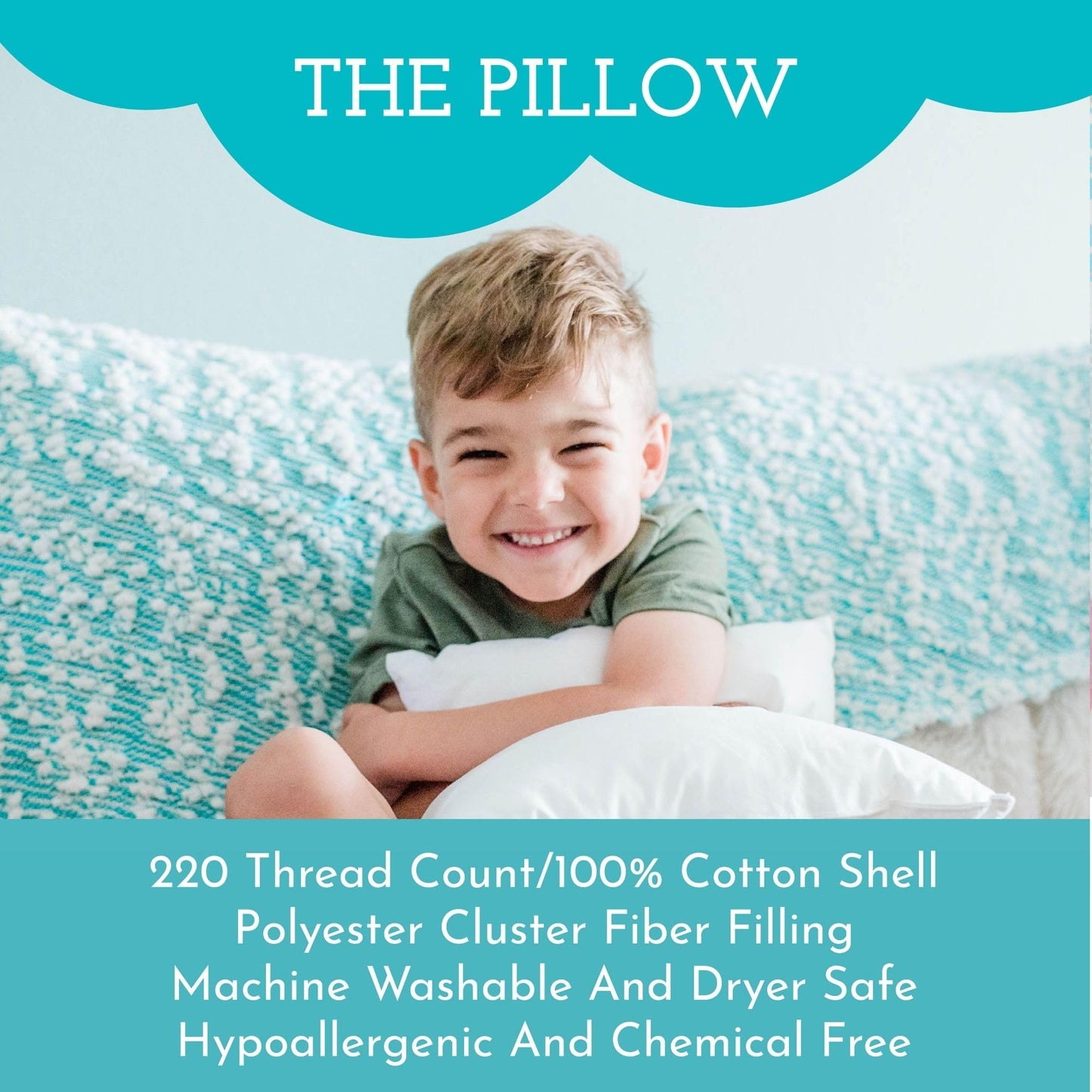 Little Sleepy Head Youth Pillow With Pillowcase 16X22, Soft Jumbo Toddler Pillow, Kids Pillow & Hypoallergenic Pillow Case - Bes