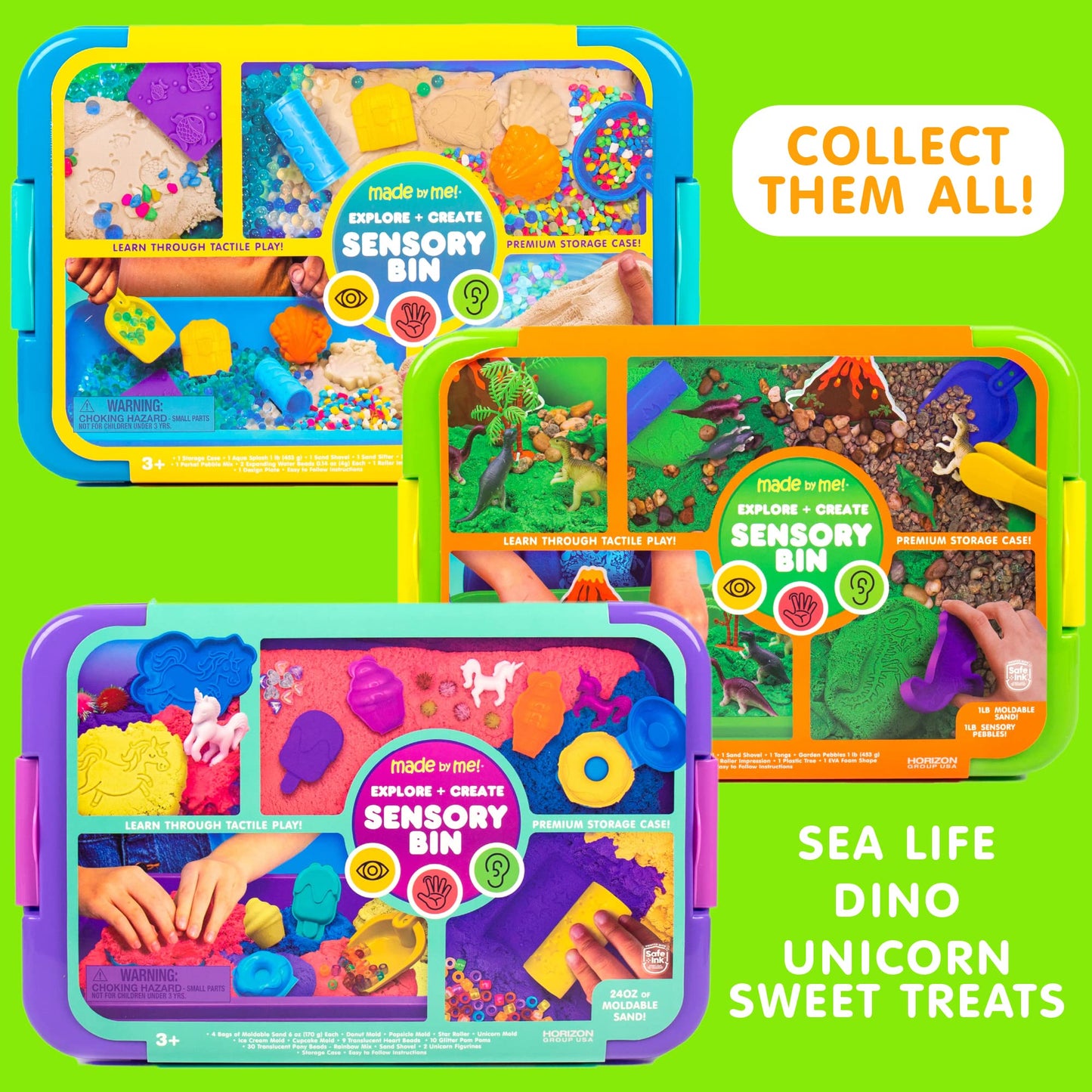 Made By Me Explore + Create Dino Galaxy Sensory Bin, Fun Sensory Bins for Toddlers 3+, All-in-One Tactile Sensory Toys & Dino-Mi