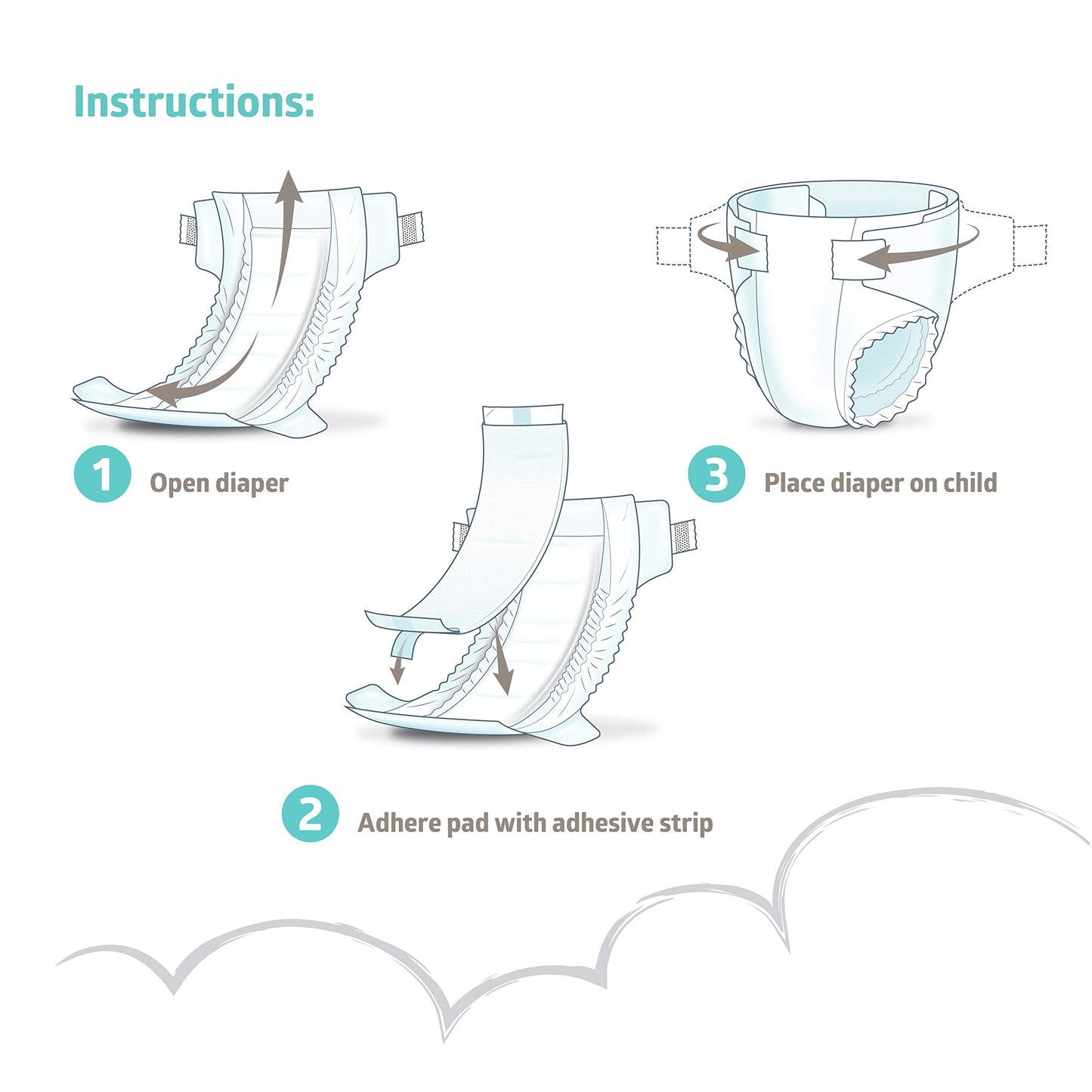 Medline Booster Pads With Adhesive, 192 Count, Baby Diaper Doubler For Overnight Use To Help Eliminate Leaks