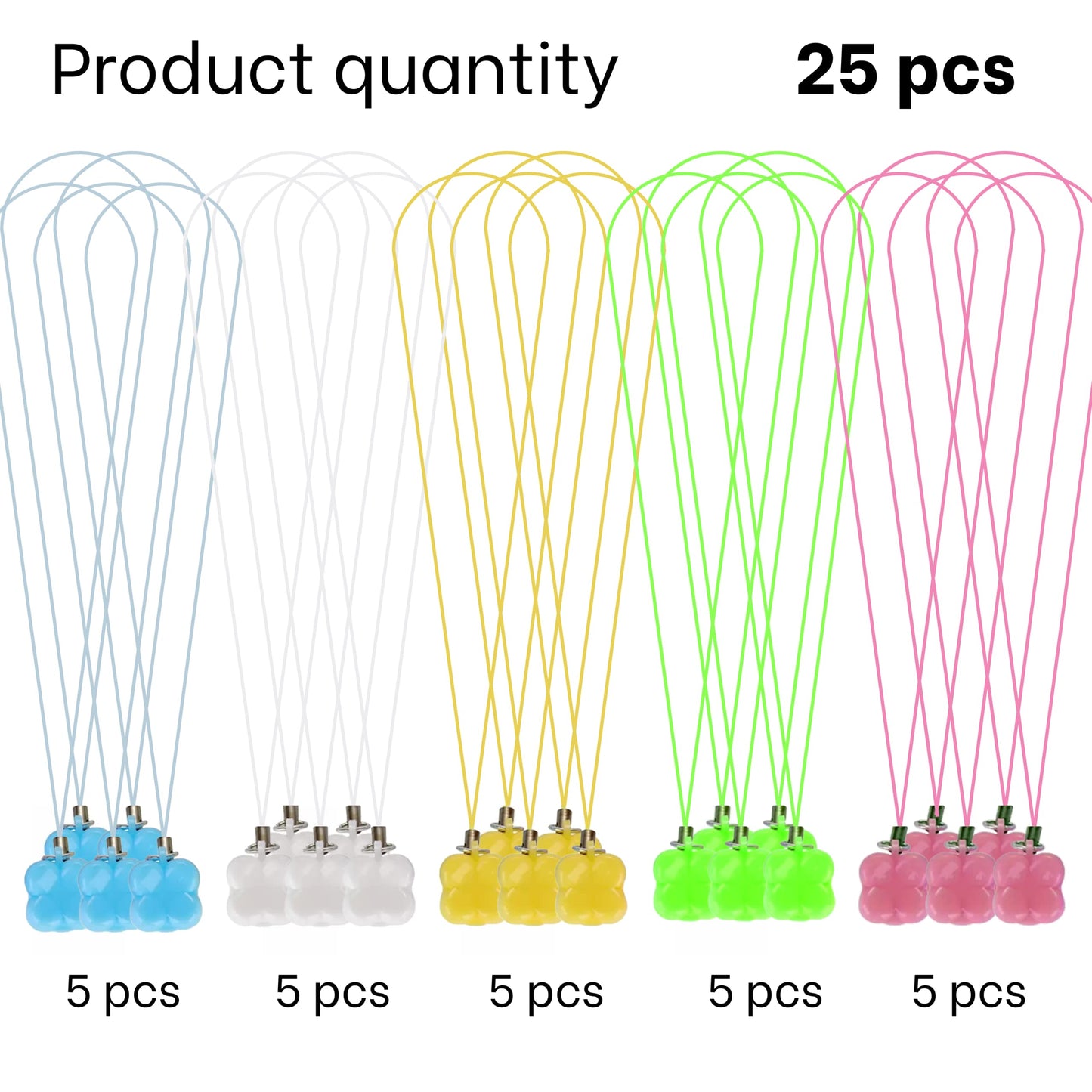 Killer'S Instinct Outdoors 25Pcs Tooth Holders For Keepsake - Multicolor Plastic Necklace For Lost Teeth Cases