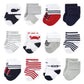 Luvable Friends Unisex Newborn And Baby Terry Socks, Nautical 12-Pack, 6-12 Months