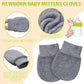 Geyoga 6 Pairs Newborn Baby Mittens No Scratch Gloves Infant Toddler Anti Scratch Essentials Unisex Cotton for 3-9 Months Girls