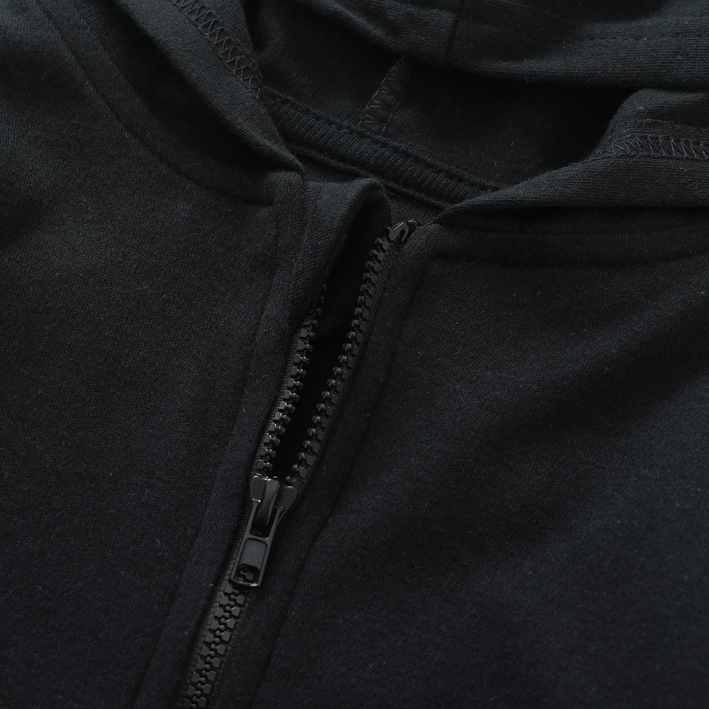 Romperinbox Unisex Solid Baby Sweatshirts Hoodies, Lightweight Full Zip-Up Jackets Coat 0-24 Months (Black, 12-18 Months)