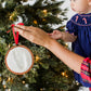 Pearhead Baby Prints Hoop Christmas Ornament, Newborn Handprint Or Footprint Holiday Keepsake Kit, Easy No-Bake Diy Clay Impress