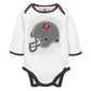 Gerber Nfl Baby Boys' 3Pc Bodysuit, Footed Pant, & Cap Set, Tampa Bay Buccaneers, 6-9 Months