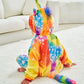 Chetosho Unicorn Hooded Onesie Girls Halloween One Piece Kids Costume (Tie Dye Starry Sky 3-4 Years)