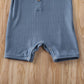 Baby Girl Boy Romper Bodysuit Solid Plain One Piece Jumpsuits Sleeveless One Piece Baby Clothes Outfits Summer (Blue, 12-18 Mont