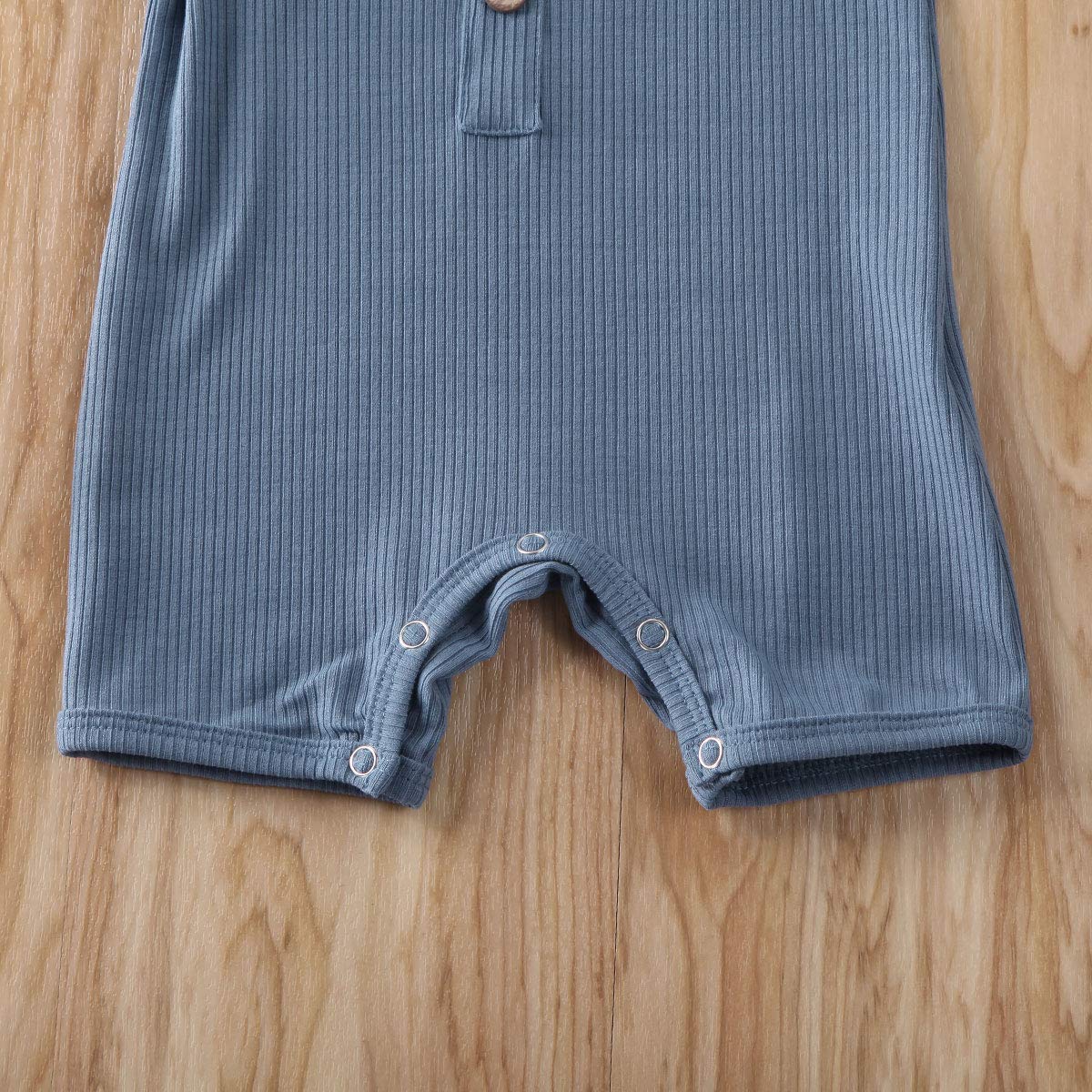 Iddolaka Newborn Summer Baby Boy Girl Romper Bodysuit Jumpsuit Playsuit One Piece Outfit Clothes (Blue, 18-24 Months)