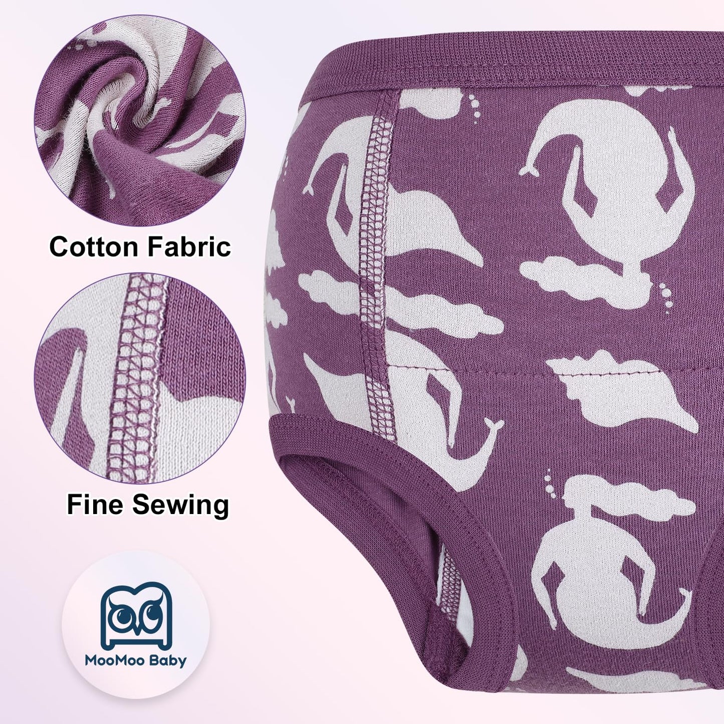 Moomoo Baby Training Underwear 10 Packs Absorbent Potty Training Pants For Boys And Girls Cotton Pee Pants 5T