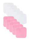 Feto UltraSoft Flannel Baby Washcloth Set (Pack of 10) | Machine Washable, Gentle on Babys Skin | Ideal for Newborns, Infants, 
