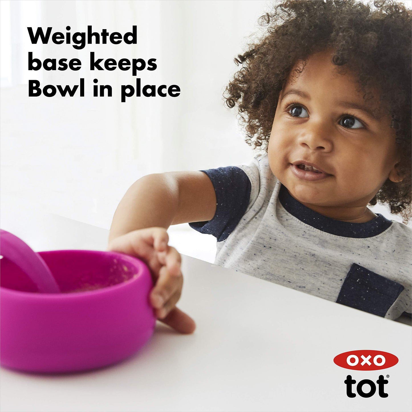 Oxo Tot Silicone Bowl Pink