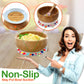Nutrichef Bamboo Baby Feeding Bowl - Wooden Infant Toddler Dish And Spoon Set W/Silicone Suction Base For Stay Put Eating, For C