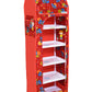 FLIPZON Multipurpose 6 Shelve Baby Wardrobe, Foldable, (Unbreakable Material) (Red) Plastic