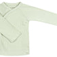 Kushies Unisex-Baby Newborn Everyday Layette Long-Sleeve Wrap Tee, Green, 6 Months