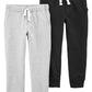 Carters Toddler Boys 2 Pack French Terry Active Joggerspants (Blackgray, 3T)
