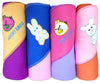 BRANDONN Baby Blankets Newborn Combo Pack of Rainbow A/C Blanket for Baby Wrapper for Baby Boys and Baby Girls, Pack of 4, Assor