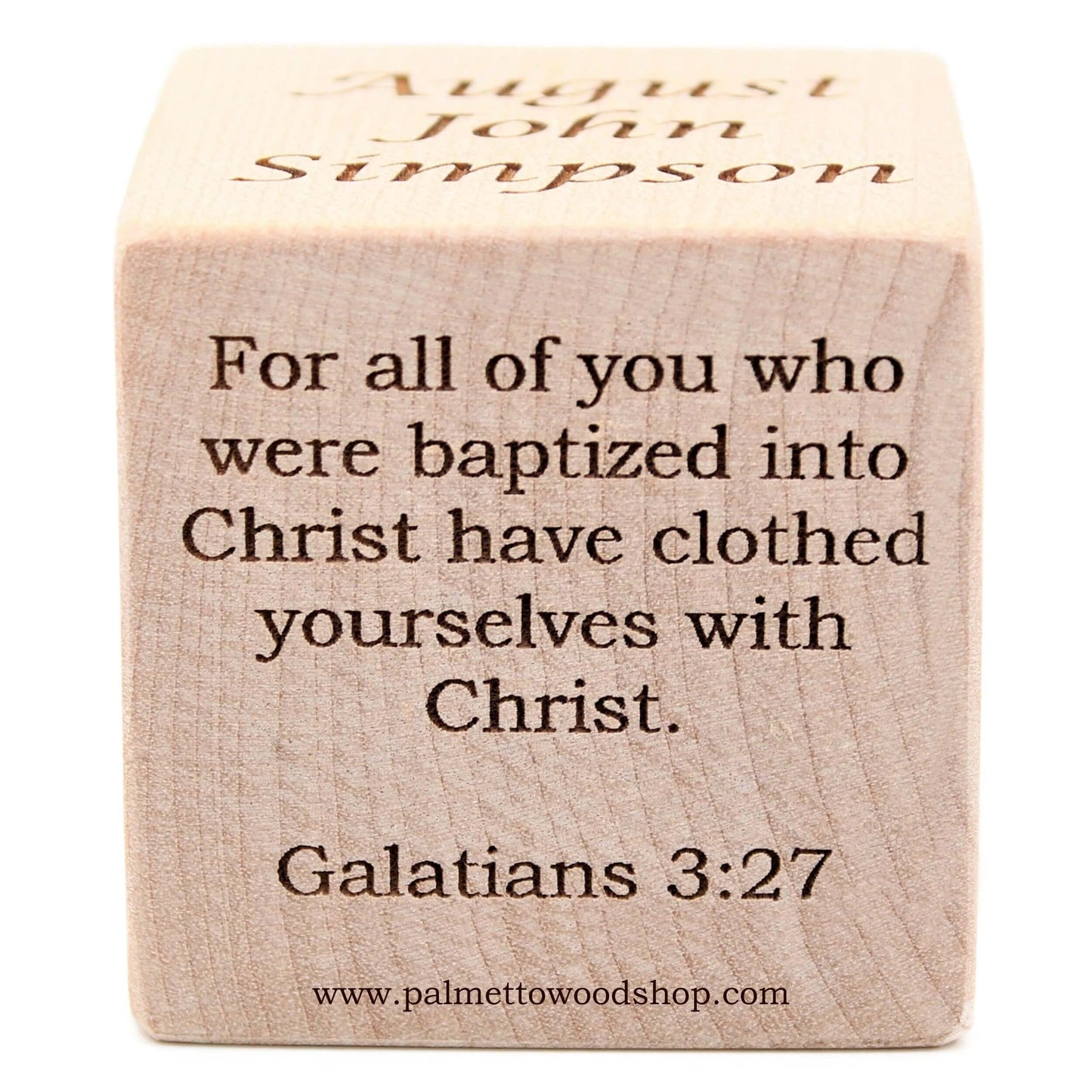 Personalized Baby Baptism/Dedication/Christening Wood Block, Choose from 3 Sizes, Baptism Gift for Boy, Girl, Baby Dedication Gi
