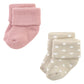 Hudson Baby Unisex Baby Cotton Rich Newborn And Terry Socks, Mauve Taupe, 6-12 Months