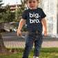 Big Bro Shirt Boy Big Brother Announcement Shirt For Baby Boys Toddler Promoted To (Charcoal Black, 4 Years)
