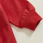 Baby Boy Fall Clothes Set Long Sleeve Letter Print Sweatshirt Pants Valentines Day Outfits 6 12 18 24 Months 2T (Snacks Red, 3-6