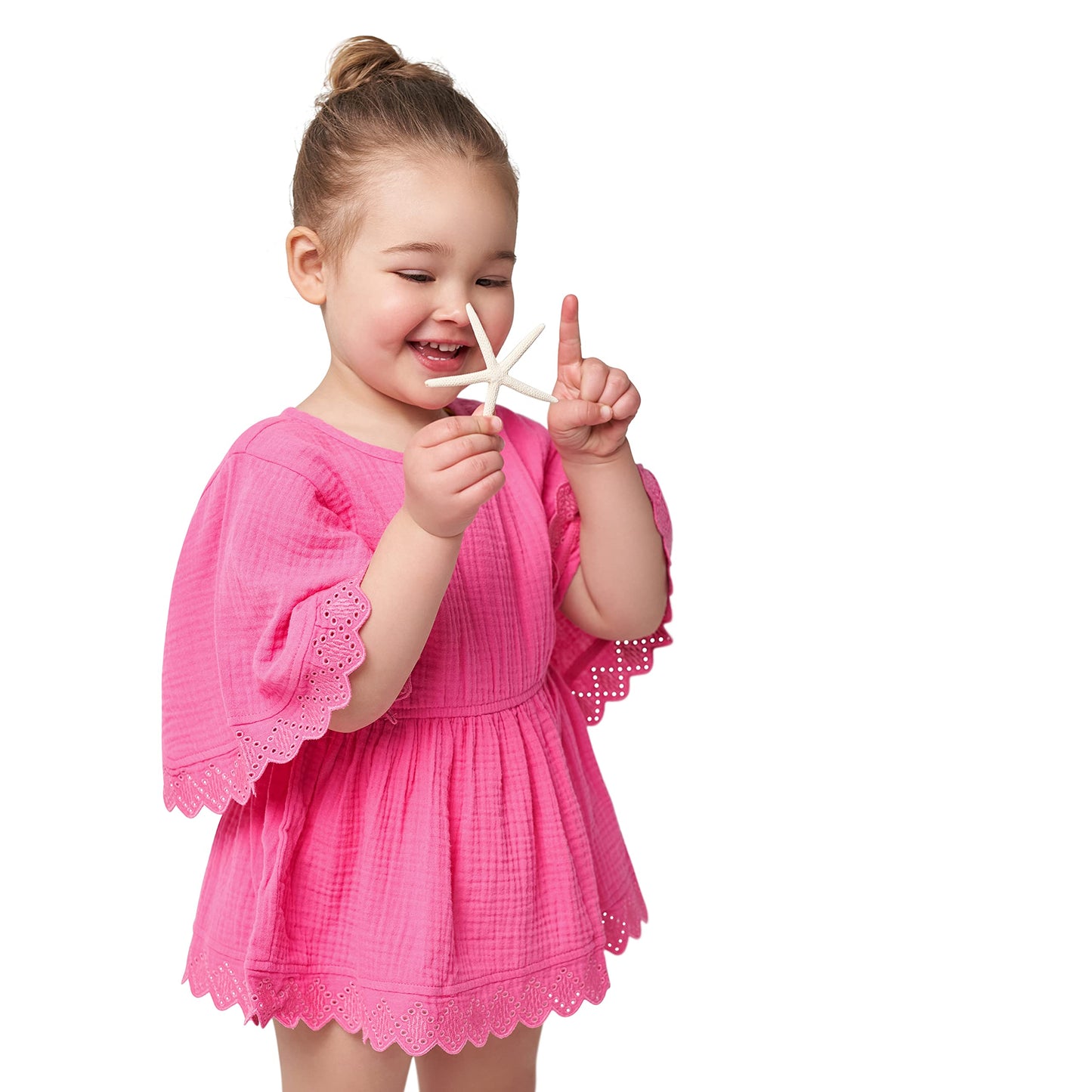 Gerber Baby Girl'S Standard Toddler Kaftan Swim Cover Up, Pink, 4T