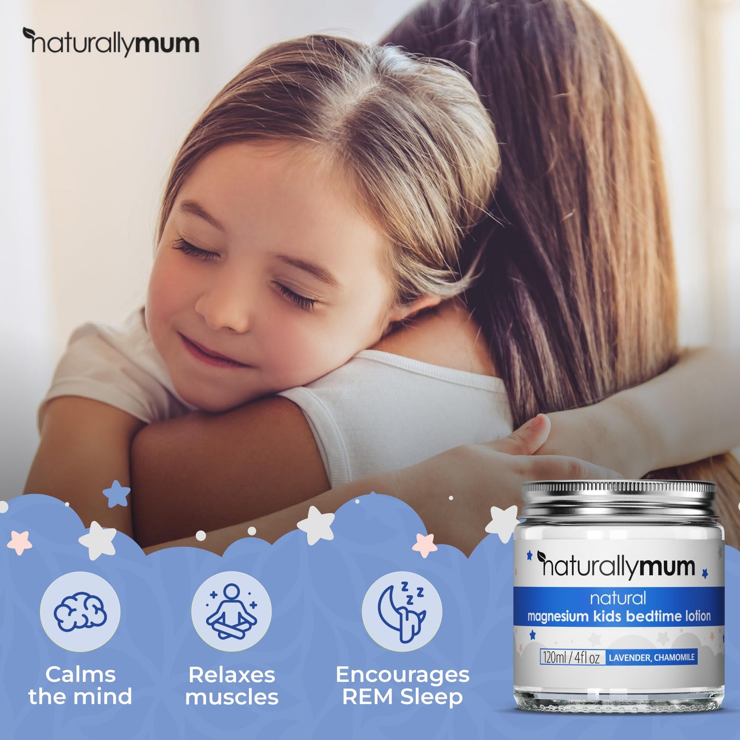 Naturallymum Naturally Mum - Magnesium Lotion For Kids & Babies [Natural & Safe] - Juniors Bedtime Lotion - Magnesium Sleep Crea
