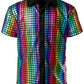 Jogal Boy 'S Dress Shirt Sequins Button Down Shirts 70S Disco Party Costume 6 Multicolour
