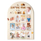 R HORSE My First Year Photo Display Wood Board - 3D S mores Baby s First Year Picture Frame, 12 Months Camping Campfire Milest