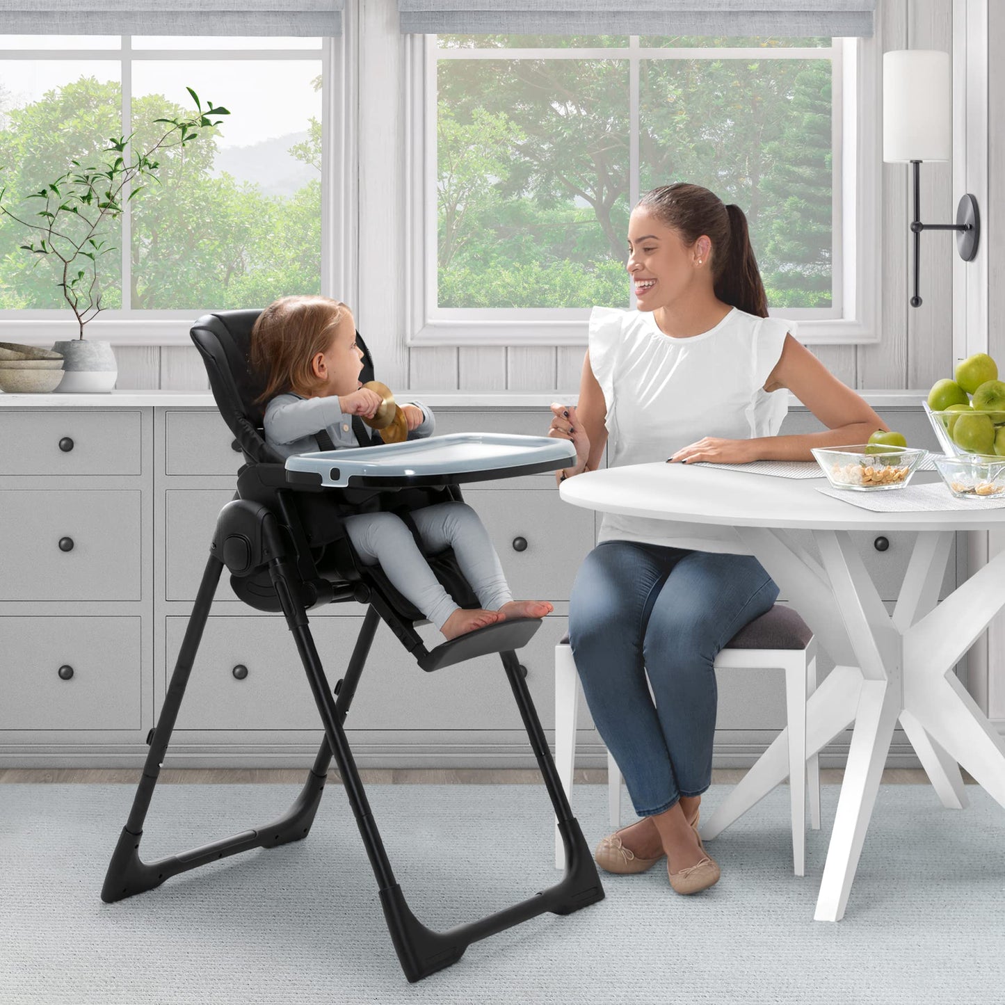 Jeep By Delta Children Classic Convertible 2-In-1 High Chair For Babies And Toddlers With Adjustable Height, Recline & Footrest