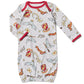 Harry Potter Hedwig Owl Newborn Baby Boys 3 Pack Sleeper Gowns Multicolor/Gray Newborn