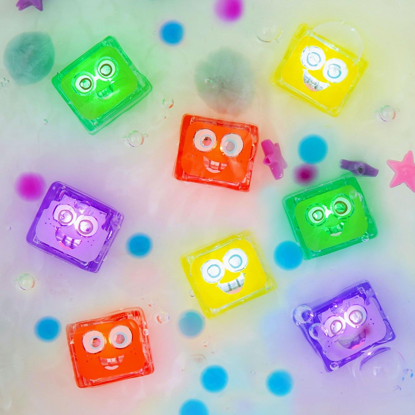 Glo Pals Water-Activated Light-Up Cubes for Sensory Play - 12 Pack