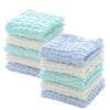 Mukin Baby Washcloths - Natural Cotton Baby Wipes - Soft Newborn Baby Face Towel For Sensitive Skin- Baby Registry As Shower, 10