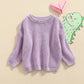 Infant Toddler Baby Girl Boy Knit Sweater Pullover Sweatshirt Warm Long Sleeve Shirt Tops Knitted Fall Winter Clothes (Purple, 6