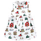Hudson Baby Baby Girls' Cotton Dress And Cardigan Set, North Pole, 6-9 Months