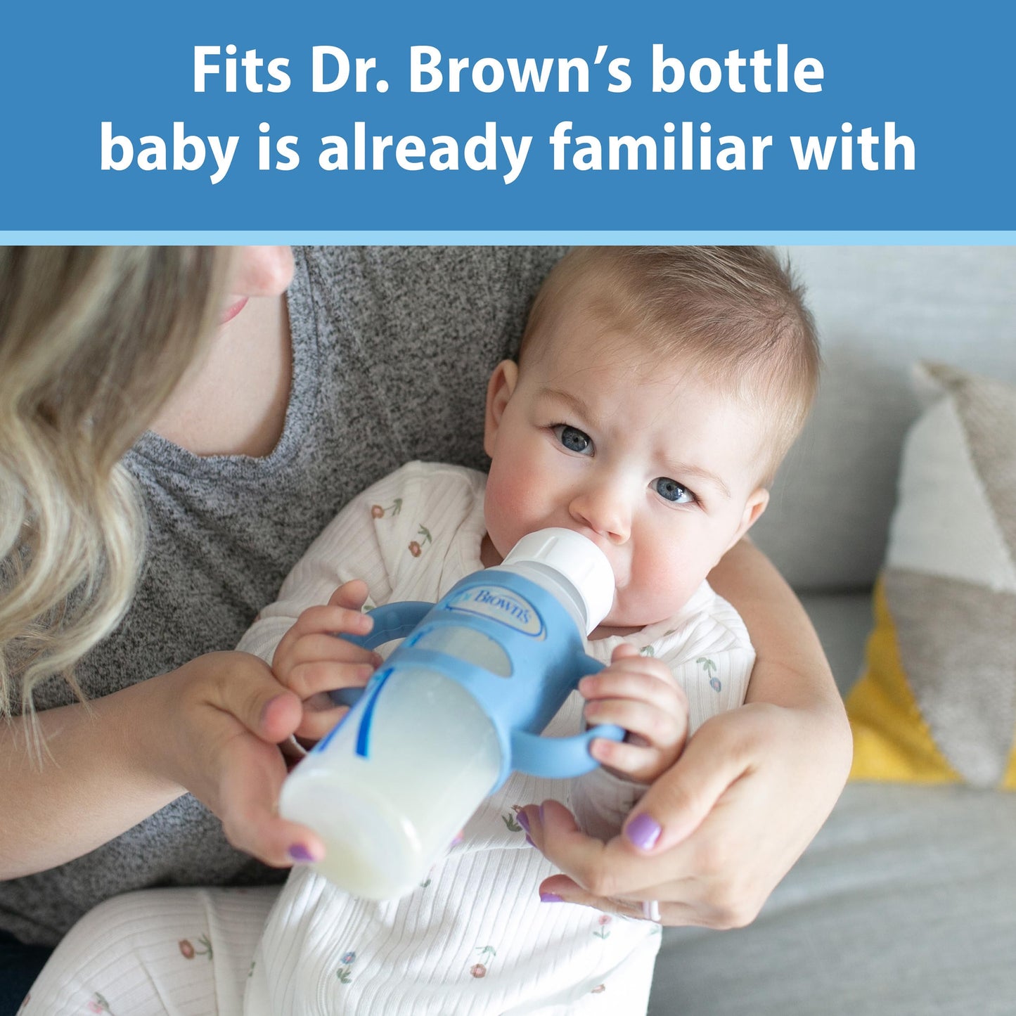 Dr. Brown'S Milestones Narrow Sippy Spout Bottle With 100% Silicone Handles, Easy-Grip Handles With Soft Sippy Spout, 8Oz/250Ml,