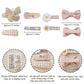 15 Pcs Hair Clips For Girls With Bows Butterfly Flower,2' Fully Lined Alligator Clips And Barrettes,Handmade Hair Accessories F