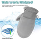 Fynnsure Toddler Mittens Baby Waterproof Snow Gloves Kids Ski Snow Gloves Cold Weather Mittens For Boys Girls Solid Gray 1-2 Yea