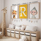Personalized Safari Animals For Boy Girl Nursery, Set Of 3 Unframed Bedroom Poster Prints, Personalized Name Blue Green Yellow,