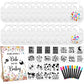 Newwiee 55 Pcs White Bibs for Baby Decorating Design a Bib Decorate Plain newborns Bibs Wooden Sign for Baby Shower Games Kit(Wi