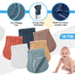 Frienda Muslin Burp Cloths 6 Pack Cotton Large 20''X 9'' Extra Absorbent And Soft Baby Burping Cloth For Baby Boy Girl Unisex(Cu