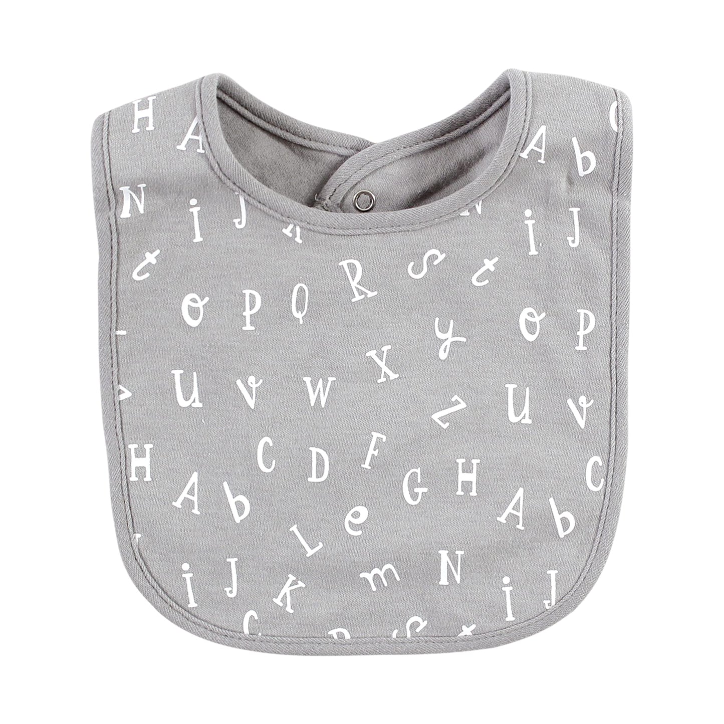 Hudson Baby Unisex Baby Cotton Bibs, Alphabet Animals, One Size