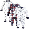 Hudson Baby Unisex Baby Cotton Sleep And Play, Winter Animals, 0-3 Months