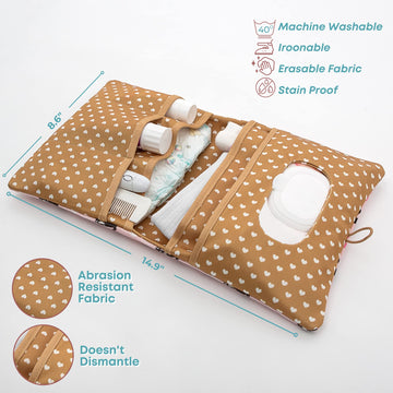 Hamur Baby Bag Organizer, Portable Stroller Mini Diaper Bag For Travel Unisex, Foldable Newborn Baby Accessories Carriage Bag Fo
