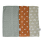 Mebie Baby Burp Cloths, Neutral Print 3-Pack, Muslin Burp Cloth Set for Spit Up, Drool, and More, Boho Burp Cloths for Baby Boy 