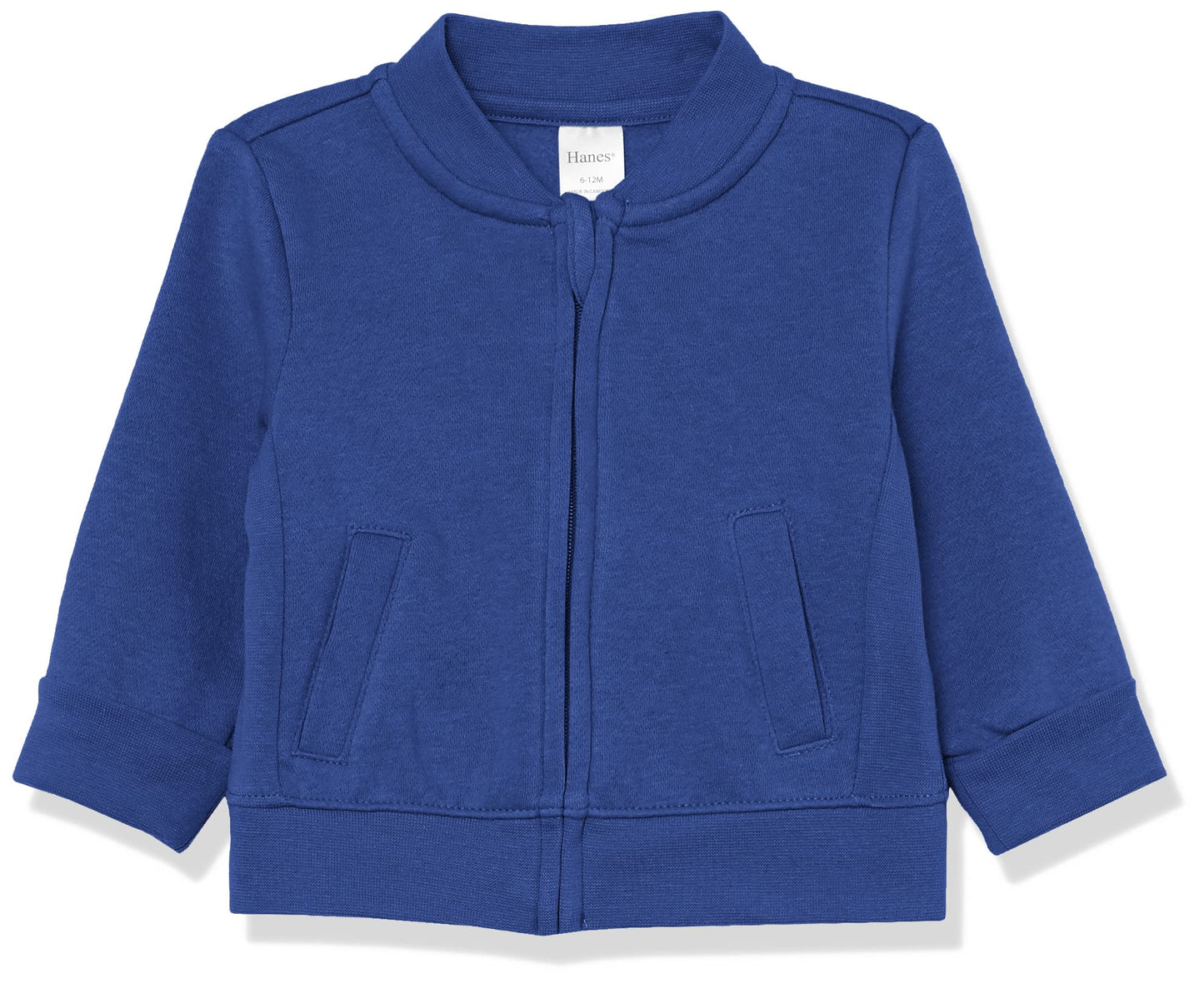 Hanes Baby Boys Zippin Soft 4-Way Stretch Fleece Jacket, Royalty Blue, 0-6 Months US
