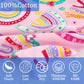 Voova & Movas Hooded Towels For Kids 3-10Years, 30''X50, Soft | Thick | 100% Cotton | Absorbent Towel Wrap For Girls, Perfect Fo