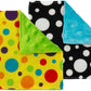 S&T INC. Crinkle Squares Baby Toys, 6 Inch x 6 Inch, Dots, 2 Pack